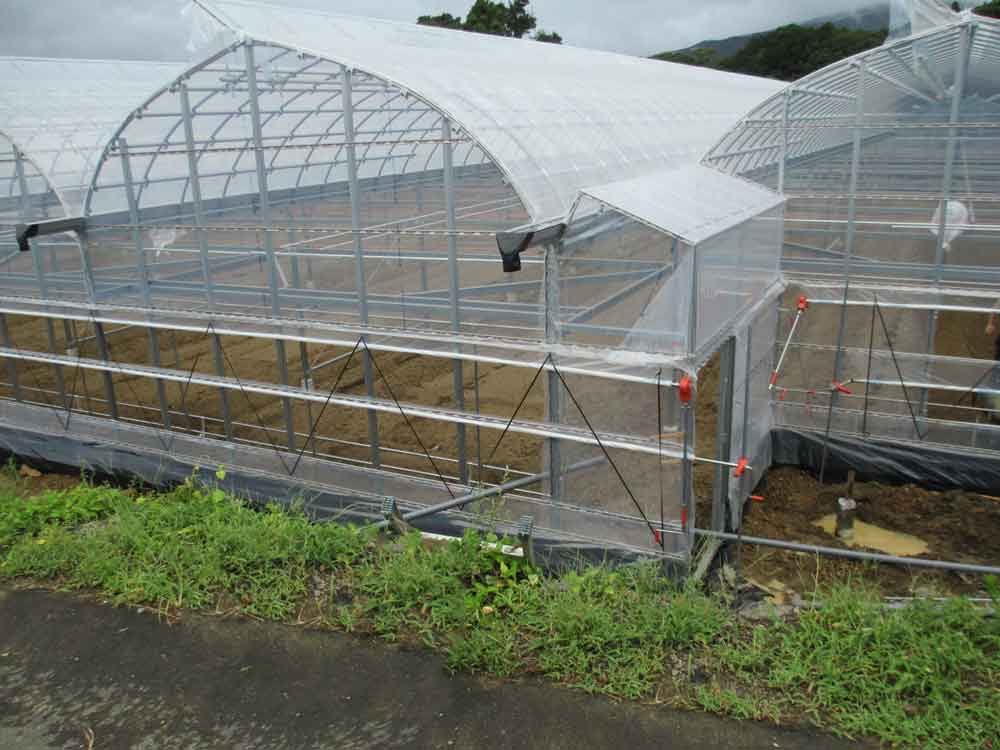 園芸用ハウス,エロフィンチューブ,温風暖房機,温水暖房機の昭和産業の室戸市の園芸用ハウス完成写真